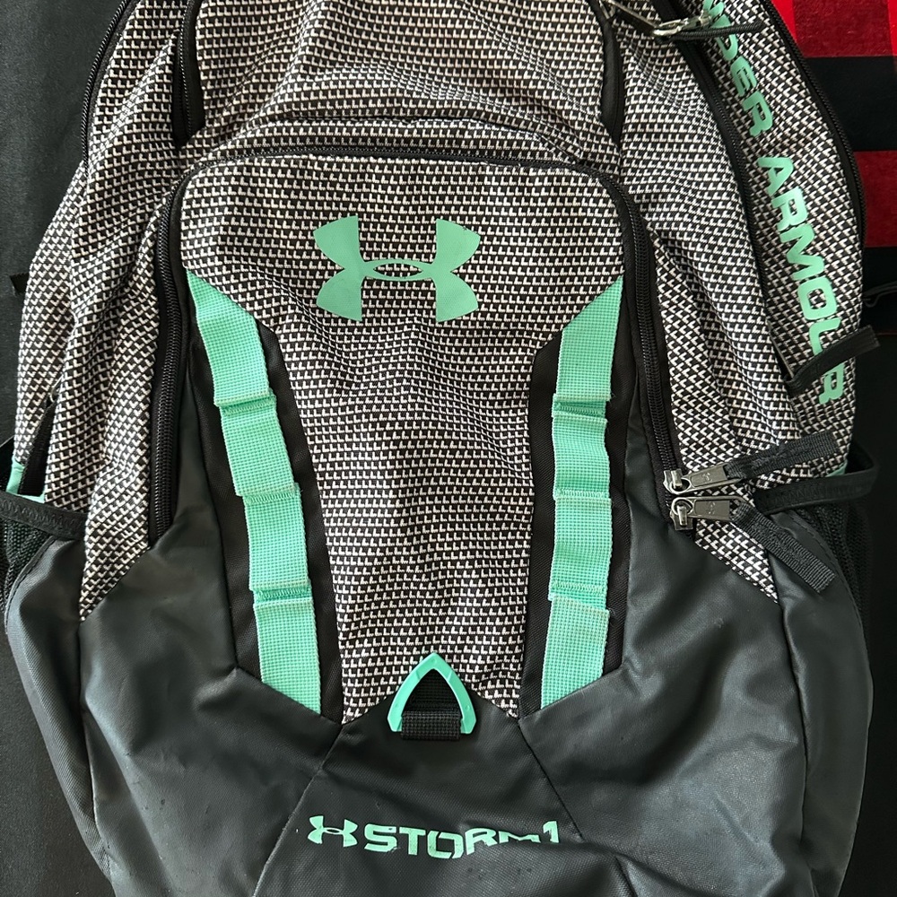 Under Armour Black and Teal Backpack